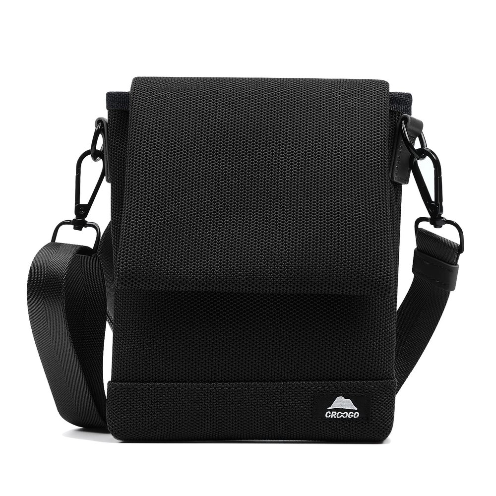 Croogo Fashion Sling Bag Crossbody Purses Lightweight Small Travel Bag Messenger Cross body bag Shoulder Bag,Black-OKB01