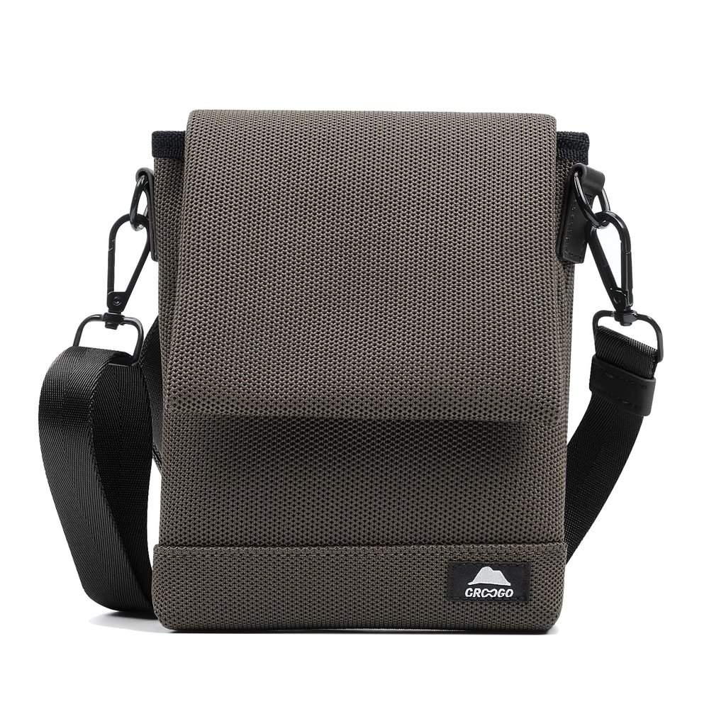 Croogo Crossbody Bag Small Shoulder Bag for Men Women Mini Messenger Satchel Bag Purses and Bags Casual Bag,Gray-OKB01
