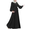 Lmdudan Women Muslim Abayas Dresses Ladies Islamic Full Length Dress Casual Long Sleeve Dubai Dress Solid Prayer Clothing view 1