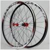 ZECHAO 700C Bike Wheelset,20/24 Holes Aluminum Alloy Quick Release Road Bike Wheel V/C Brake for 7 8 9 10 11 Speed Wheelset (Color : Red, Size : 700C) view 1