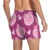 Aflyko Novelty Boxer Shorts Pink Cartoon Pig Heart Relaxed Fit Boxers Buttoned Fly Men's Underwear, XL view 2