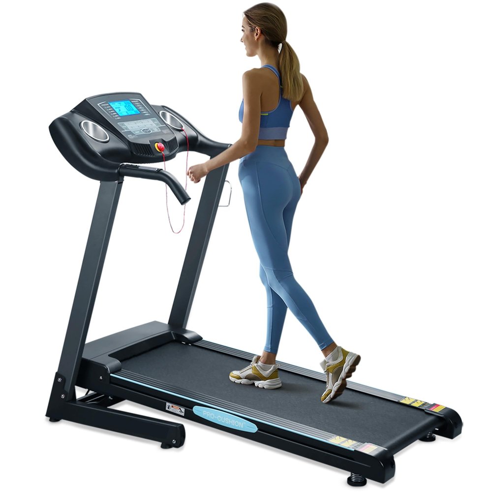 Treadmills for Home, Folding Treadmill with 12% Auto Incline, 2.5 HP, 8.5 MPH Speed, 15 Preset Programs, Heart Rate Sensor, LCD Display, 220 lb Weight Capacity for Office Workout