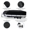 ANZAGA Waterproof Boat Cover Heavy Duty Marine Grade Polyester Canvas Fits Pontoon/Deck Boats,21 to 24ft view 2