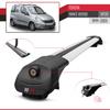 apline Compatible with Toyota Yaris Verso (XP20) 1999-2005 ACE-1 Model Car Roof Rack Cross Bar Gray Aluminium 2 Bars view 3