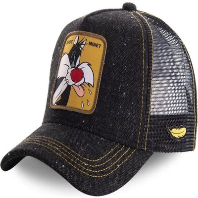 PIMA Men's Anime Cartoon Baseball Trucker Cap Snapback Hat Adult Women's Unisex Adjustable One Size (Gros Black)