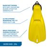 SCUBAPRO GO Travel Scuba Fin for Snorkeling, Scuba Diving and Swimming, Yellow Scuba Fin with Black Bungee Open Heel Strap, Medium/Large view 4