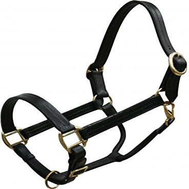 Mini Size Leather Halter w/Brass Hardware