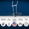 White Water Marine - 3-Step Telescoping Over Platform Ladder with Fold-Out Grab Rails | 316 Stainless Steel | Boat, Yacht, RV, Dock, Boarding, Camping | B00301RFG view 3