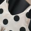 2023 Summer Girls Fashion Polka Dot Suspender Dress + Bow Sun Hat Flower Girls Dresses for Wedding (Yellow, 3-4 Years) view 4