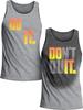 Actizio Men's Workout Shirt Cotton Fabric Tank Top Sleeveless Sweat Activated Motivational Exercise Gym Athletic Fit Moisture Wicking Fitness Shirt - Do It - Don't Quit (Size M) view 1