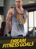 Actizio Men's Workout Shirt Cotton Fabric Tank Top Sleeveless Sweat Activated Motivational Exercise Gym Athletic Fit Moisture Wicking Fitness Shirt - Do It - Don't Quit (Size M) view 4