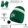 Ultra Game NFL Official Youth Super Soft Team Stripe Winter Beanie Knit Hat with Extra Warm Touch Screen Gloves, Baltimore Ravens, Team Color, 1SIZE view 4
