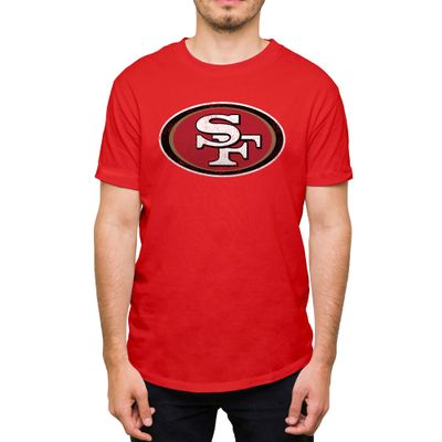 Hybrid Sports NFL - San Francisco 49ers - Distressed Team Logo - Men's and Women's Short Sleeve T-Shirt - Size 2 X-Large San Francisco 49ers - Red