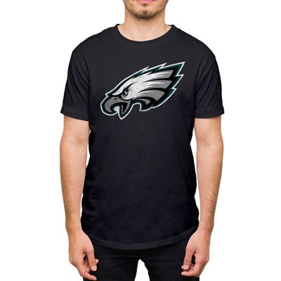 Hybrid Sports NFL - Philadelphia Eagles - Distressed Team Logo - Men's and Women's Short Sleeve T-Shirt - Size Medium Philadelphia Eagles - Black