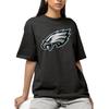 Hybrid Sports NFL - Philadelphia Eagles - Distressed Team Logo - Men's and Women's Short Sleeve T-Shirt - Size Medium Philadelphia Eagles - Black view 2