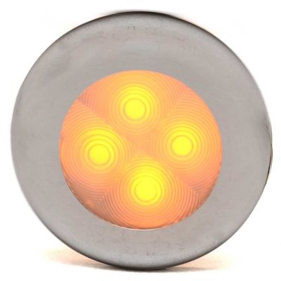 Hella Boat LED Courtesy Light 980507077 | Amber 2 Inch Chrome