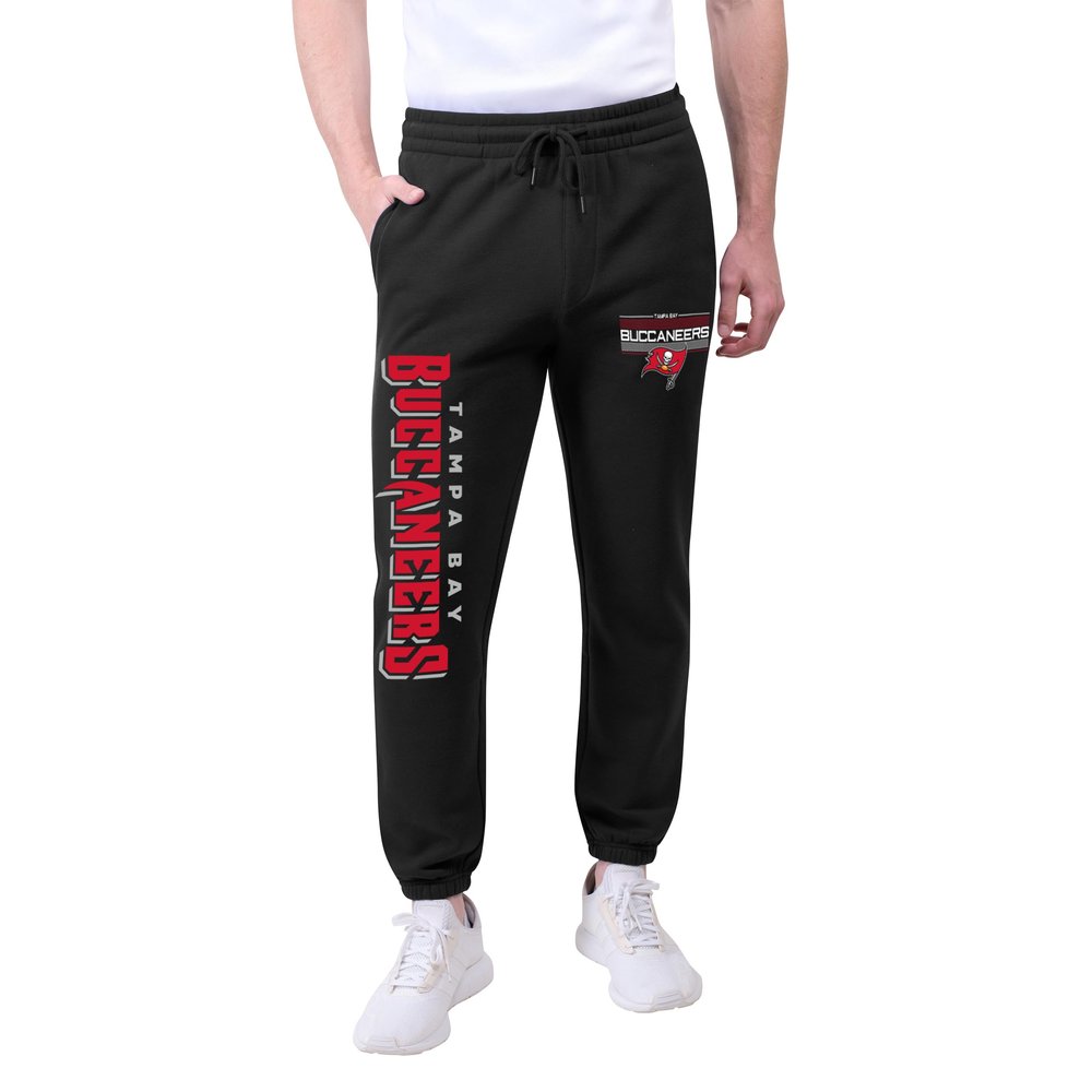 Ultra Game NFL Official Adults Super Soft Game Day Jogger Sweatpants - Unisex, Tampa Bay Buccaneers, Black, X-Large