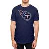 Hybrid Sports NFL - Tennessee Titans - Distressed Team Logo - Men's and Women's Short Sleeve T-Shirt - Size Small Tennessee Titans - Navy view 1