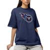 Hybrid Sports NFL - Tennessee Titans - Distressed Team Logo - Men's and Women's Short Sleeve T-Shirt - Size Small Tennessee Titans - Navy view 2