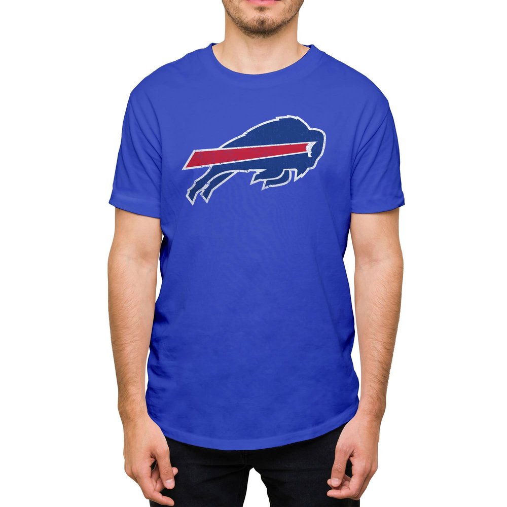 Hybrid Sports NFL - Buffalo Bills - Distressed Team Logo - Men's and Women's Short Sleeve T-Shirt - Size Small Buffalo Bills - Royal Blue
