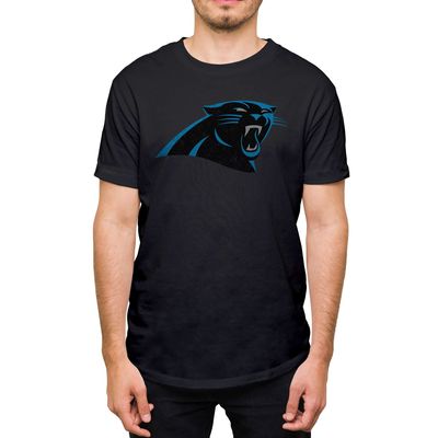 Hybrid Sports NFL - Carolina Panthers - Distressed Team Logo - Men's and Women's Short Sleeve T-Shirt - Size Medium Carolina Panthers - Black