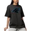 Hybrid Sports NFL - Carolina Panthers - Distressed Team Logo - Men's and Women's Short Sleeve T-Shirt - Size Medium Carolina Panthers - Black view 2