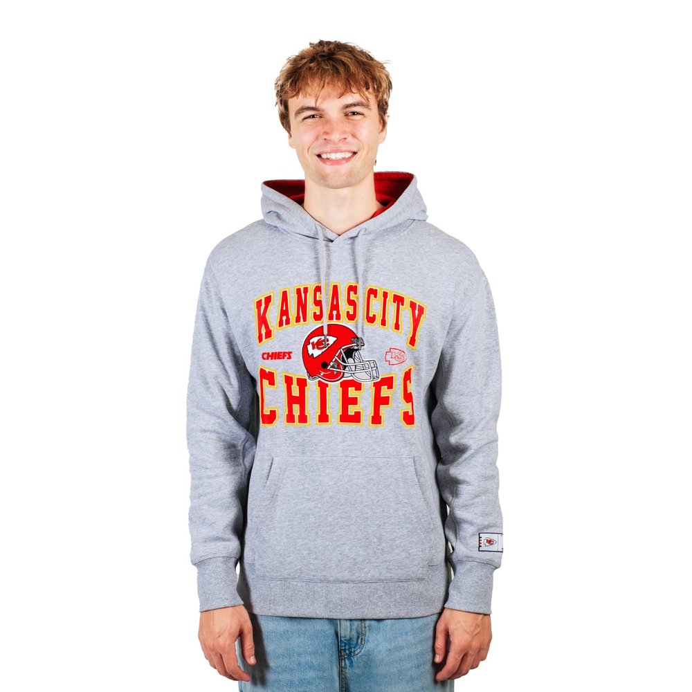 Ultra Game NFL Official Adults Ultimate Quality Super Soft Hoodie Sweatshirt - Unisex, Kansas City Chiefs, Heather Gray, Large