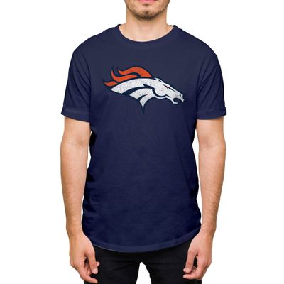 Hybrid Sports NFL - Denver Broncos - Distressed Team Logo - Men's and Women's Short Sleeve T-Shirt - Size X-Large Denver Broncos - Navy