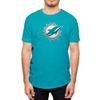 Hybrid Sports NFL - Miami Dolphins - Distressed Team Logo - Men's and Women's Short Sleeve T-Shirt - Size Medium - Miami Dolphins - Aqua view 1