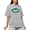 Hybrid Sports NFL - New York Jets - Distressed Team Logo - Men's and Women's Short Sleeve T-Shirt - Size Large - New York Jets - Athletic Heather view 2