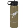LaserGram Personalized Water Bottle, Tyrannosaurus Rex Dinosaur, Stainless Steel Double Wall Vacuum Insulated with Flip Top Straw, Custom Engraved Gift (20oz / 590ml Camo Green) view 1