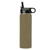 LaserGram Personalized Water Bottle, Tyrannosaurus Rex Dinosaur, Stainless Steel Double Wall Vacuum Insulated with Flip Top Straw, Custom Engraved Gift (20oz / 590ml Camo Green) view 2