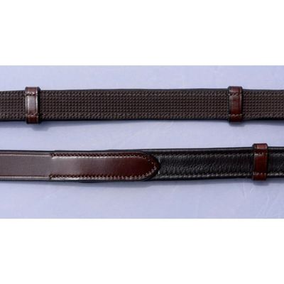 KL Select KL Italia Soft Grip Reins with Stops 5/8 with Buckle Black