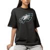 Hybrid Sports NFL - Philadelphia Eagles - Distressed Team Logo - Men's and Women's Short Sleeve T-Shirt - Size Large Philadelphia Eagles - Black view 2