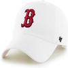 47 MLB Unisex-Adult Clean Up Adjustable Hat Cap One Size Fits All (Boston Red Sox White Red) view 1