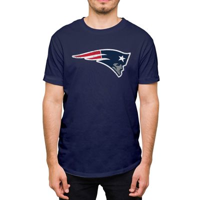 Hybrid Sports NFL - New England Patriots - Distressed Team Logo - Men's and Women's Short Sleeve T-Shirt - Size Medium New England Patriots - Navy