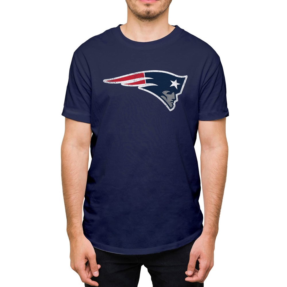 Hybrid Sports NFL - New England Patriots - Distressed Team Logo - Men's and Women's Short Sleeve T-Shirt - Size Medium New England Patriots - Navy