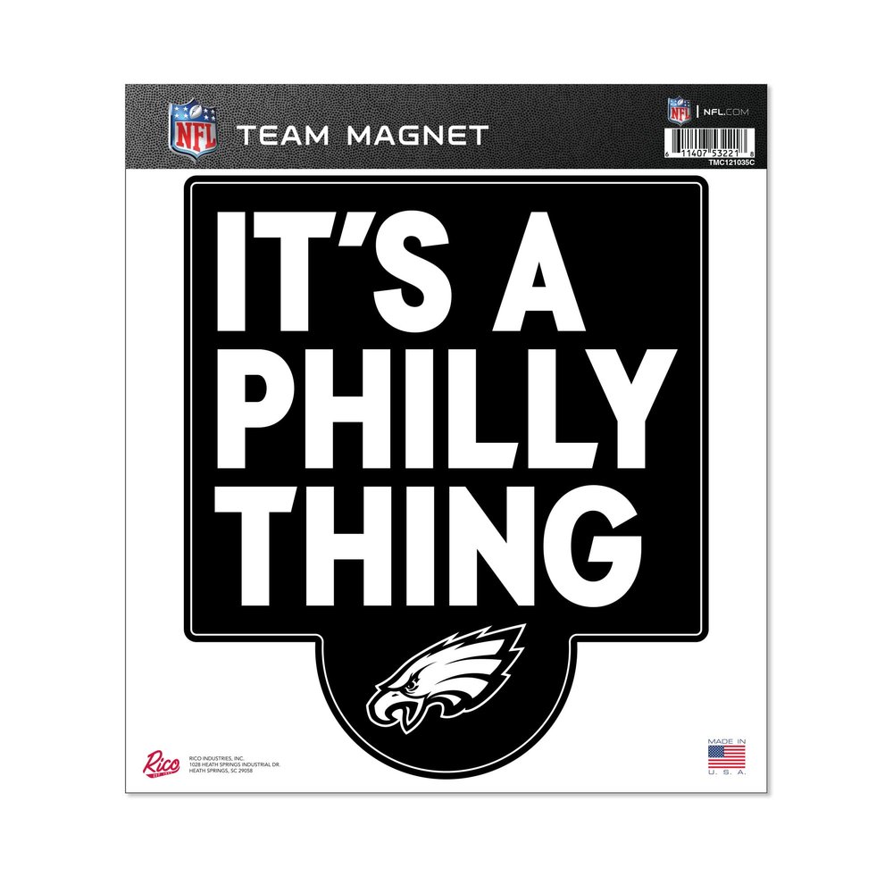 Rico Industries NFL Football Philadelphia Eagles It's A Philly Thing Slogan 8" Round Magnet