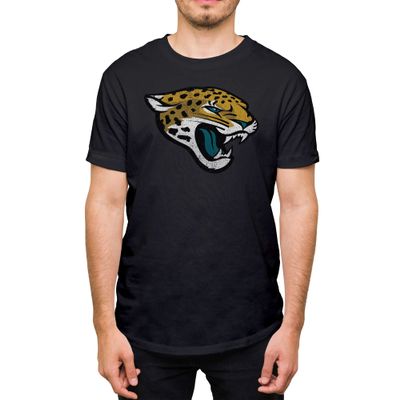 Hybrid Sports NFL - Jacksonville Jaguars - Distressed Team Logo - Men's and Women's Short Sleeve T-Shirt - Size 3 X-Large Jacksonville Jaguars - Black