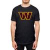 Hybrid Sports NFL - Washington Commanders - Distressed Team Logo - Men's and Women's Short Sleeve T-Shirt - Size Small Washington Commanders - Black