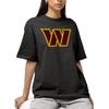 Hybrid Sports NFL - Washington Commanders - Distressed Team Logo - Men's and Women's Short Sleeve T-Shirt - Size Small Washington Commanders - Black view 2