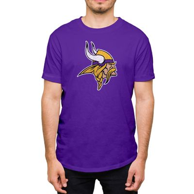 Hybrid Sports NFL - Minnesota Vikings - Distressed Team Logo - Men's and Women's Short Sleeve T-Shirt - Size 2 X-Large Minnesota Vikings - Purple
