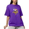 Hybrid Sports NFL - Minnesota Vikings - Distressed Team Logo - Men's and Women's Short Sleeve T-Shirt - Size 2 X-Large Minnesota Vikings - Purple view 2