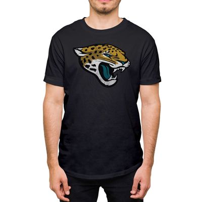 Hybrid Sports NFL - Jacksonville Jaguars - Distressed Team Logo - Men's and Women's Short Sleeve T-Shirt - Size X-Large Jacksonville Jaguars - Black