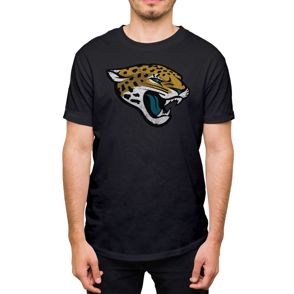 Hybrid Sports NFL - Jacksonville Jaguars - Distressed Team Logo - Men's and Women's Short Sleeve T-Shirt - Size X-Large Jacksonville Jaguars - Black