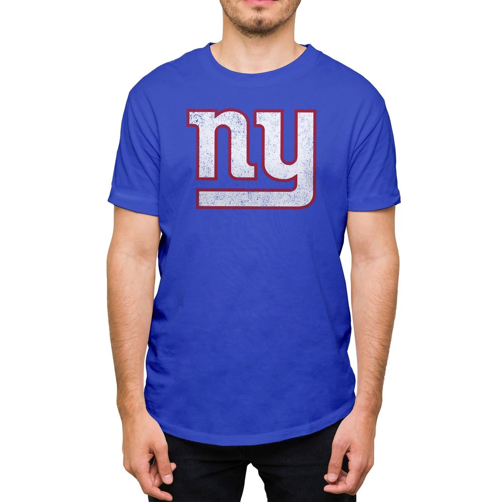 Hybrid Sports NFL - New York Giants - Distressed Team Logo - Men's and Women's Short Sleeve T-Shirt - Size 2 X-Large New York Giants - Royal Blue