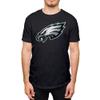 Hybrid Sports NFL - Philadelphia Eagles - Distressed Team Logo - Men's and Women's Short Sleeve T-Shirt - Size Small Philadelphia Eagles - Black view 1