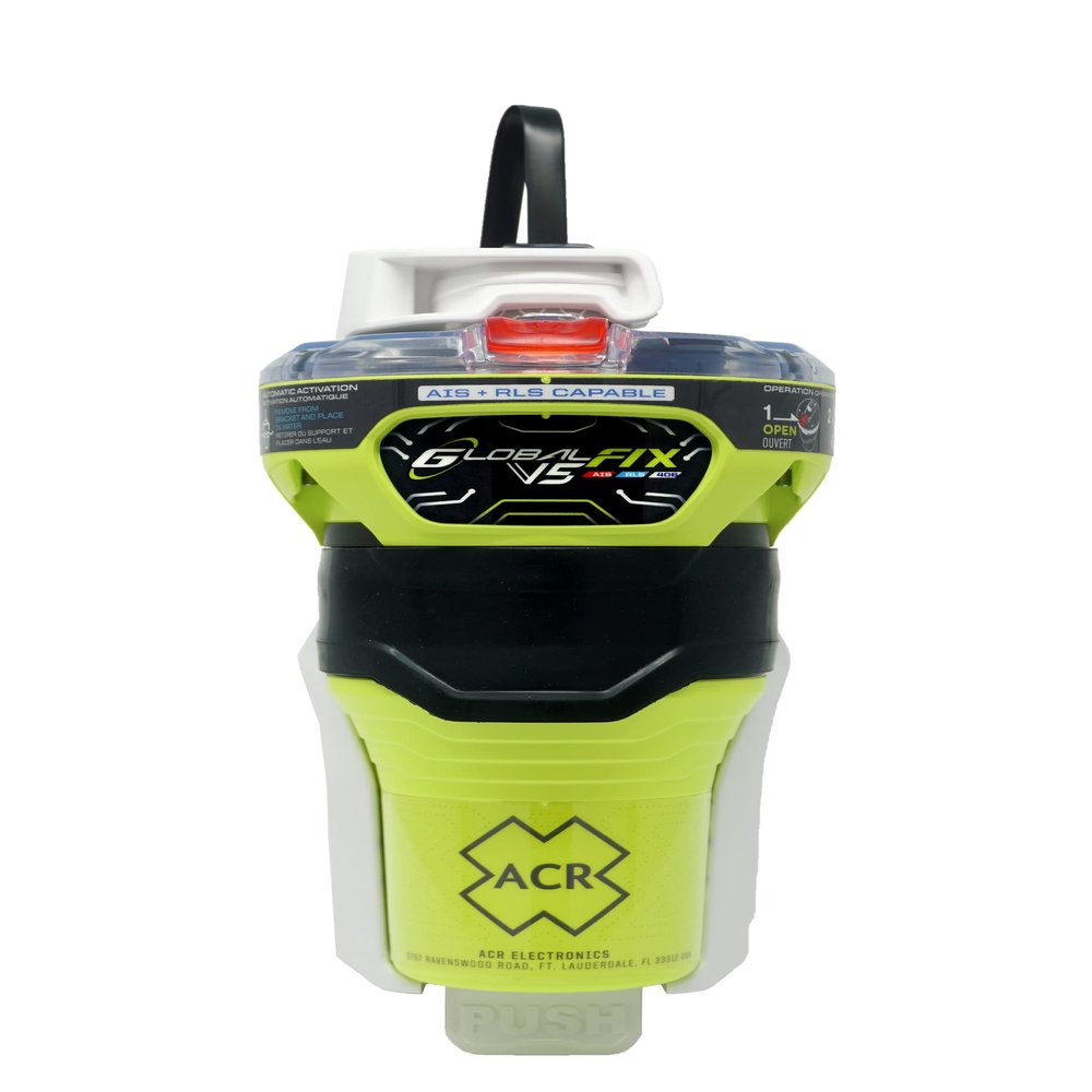 ACR GLOBALFIX V5 AIS EPIRB - SOS, GPS, Global Coverage, Return Link Service & Mobile App - CAT 2 Manual Release Bracket (2852) - Local AIS & Global Satellite Emergency Signaling for Search & Rescue