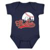 St. Louis Skyline Kid's Bodysuit for Baseball Fans (Navy, 6M) view 1