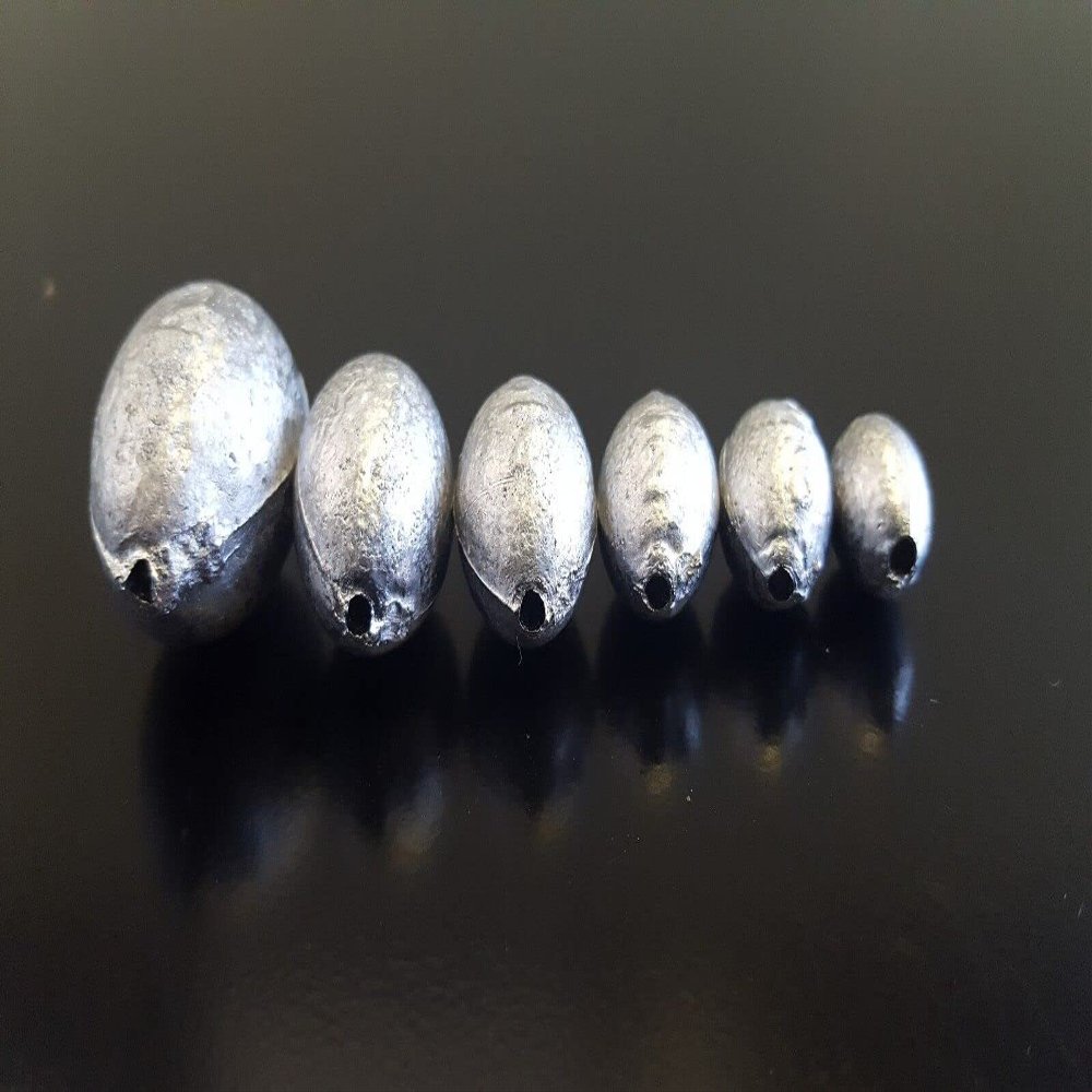Egg Sinker, Slip Sinker, Lead Fishing Weight Lures-Choose Qty & Size 1/4oz 10pack